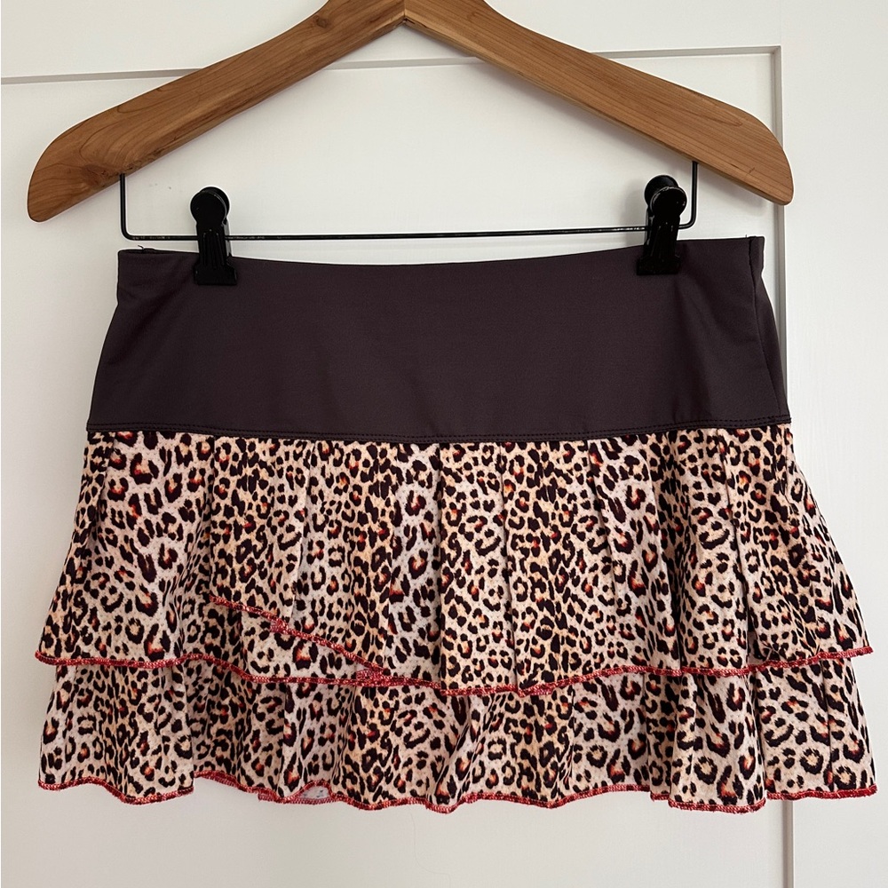 Lucky in Love Leopard Tennis Skirt.